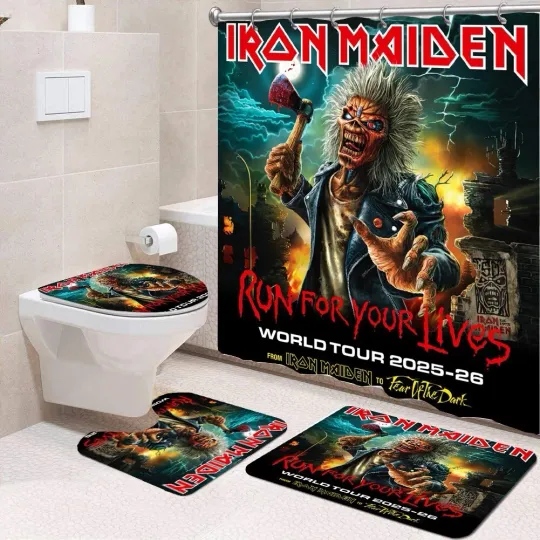 Discover 4pcs Iron Maiden-Gift Idea Shower Curtain or Bathroom set