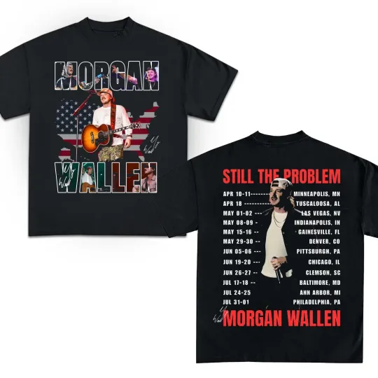 Discover Wallen Western Still the Problem Tour 2026 Unisex Double Sided T-Shirt