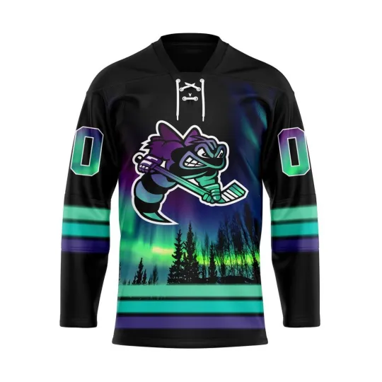 Discover Personalized Sarnia Sting Special Design With Northern Lighs Lace Hockey Shirt