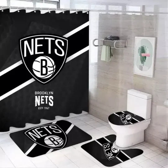 Discover Basketball Sport Nets Shower Curtain Bathroom set