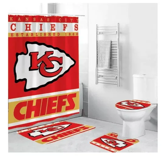 Discover American FootBall Club Classic Style Bathroom Sets, Shower Curtain Sets
