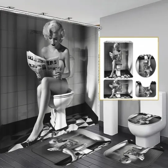Discover Marilyn Monroe Bathroom Sets - Shower Curtain, Marilyn Monroe Gift for Fans