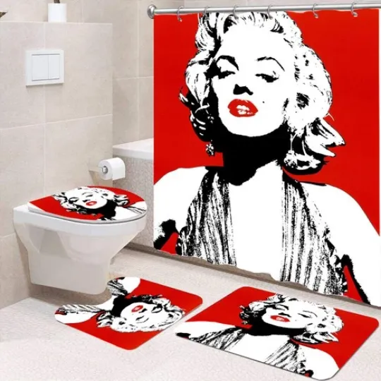 Discover Bathroom set or Shower Curtain Set for Fan Marilyn Monroe-gift for Fan