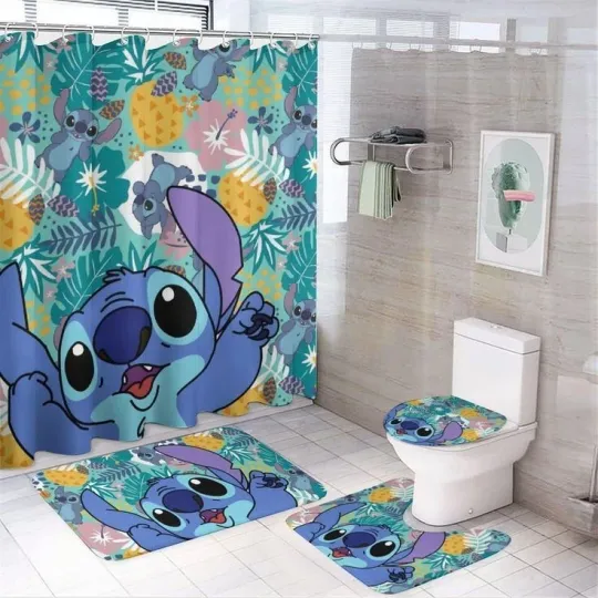 Discover Stitch Bathroom Sets - Shower Curtain, Gift for Fans