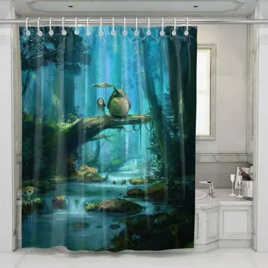 Discover Totoro X Spirited Away Shower Curtain Set Bathroom Set For Bathroom Decor Best G