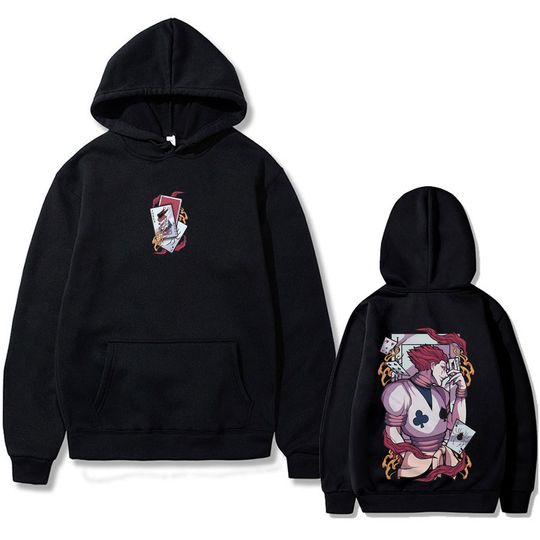 Discover Anime xHunter Hoodie Phantom Troupe Hisoka Graphic Sweatshirt Men Women Casual Vintage Oversized Hoodies Male Streetwear