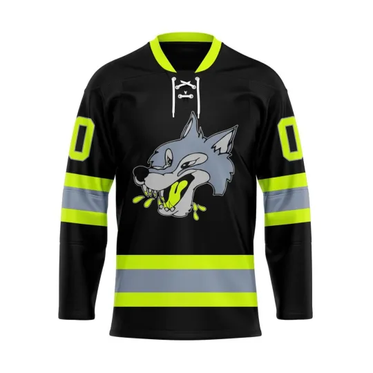 Discover Personalized Sudbury Wolves Special Firefighter Lace Hockey Shirt