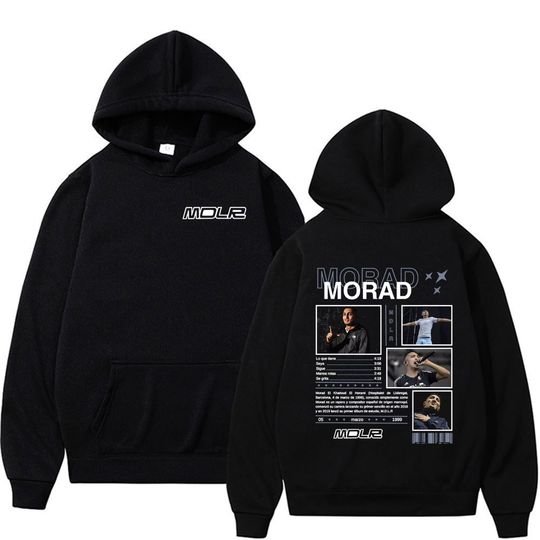 Discover Rapper Morad MDLR Album 2025 Tour Street Hoodies Men Harajuku Vintage Hip Hop Pullover Unisex Casual Fleece Oversized Sweatshirt