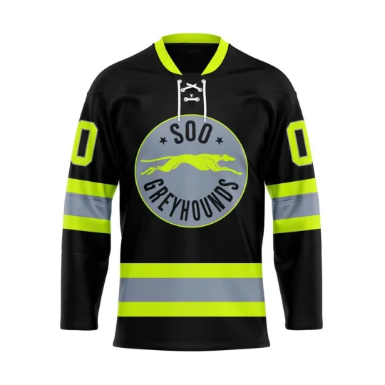 Discover Personalized Soo Greyhounds Special Firefighter Lace Hockey Shirt