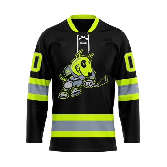 Discover Personalized Niagara IceDogs Special Firefighter Lace Hockey Shirt
