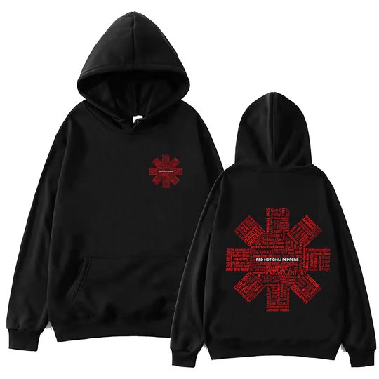 Discover Red Hot Chili Peppers Music Fans Gift Hoodie 2024 Spring and Autumn Unisex Hoodie Printing V-neck Long Sleeve Casual