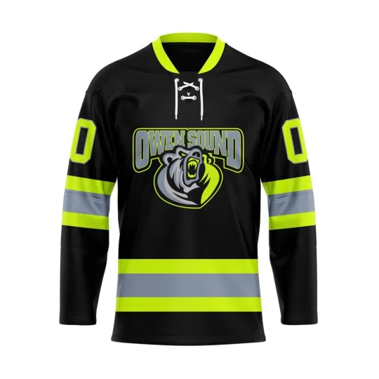 Discover Personalized Owen Sound Attack Special Firefighter Lace Hockey Shirt