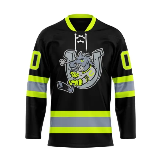 Personalized Barrie Colts Special Firefighter Lace Hockey Shirt