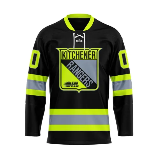 Discover Personalized Kitchener Rangers Special Firefighter Lace Hockey Shirt