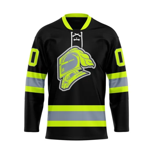 Discover Personalized London Knights Special Firefighter Lace Hockey Shirt