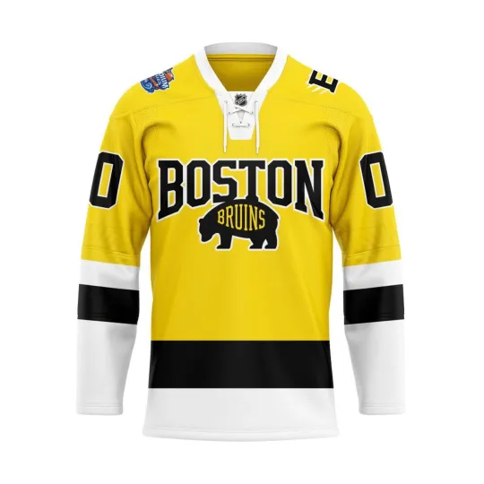 Boston Bruins Personalized Stadium Series Lace Hockey Shirt