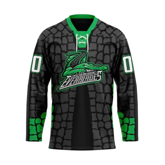 Discover Florida Everblades Personalized 2025/26 Blackout Lace Hockey Shirt