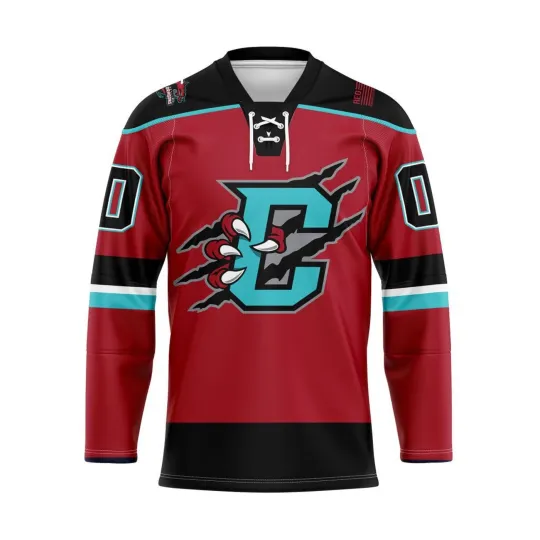 Discover Columbus River Dragons Personalized Red Lace Hockey Jersey Design