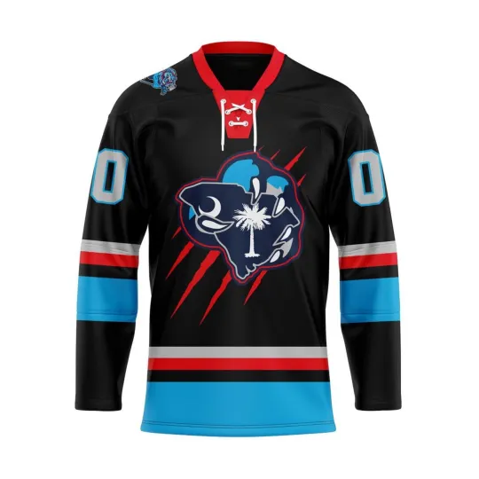Discover Personalized Pee Dee IceCats Black Lace Hockey Shirt
