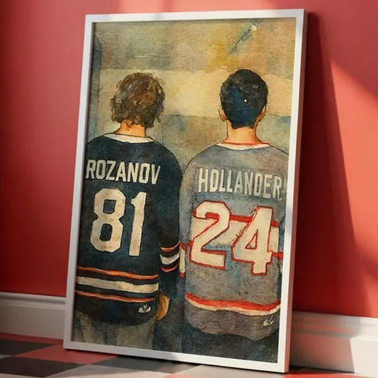 Discover Heated Rivalry Art Print | Shane Hollander&Ilya Rozanov Back Profile Poster