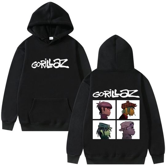 Discover Rock Band Gorillaz Demon Days Album Graphic Hoodie Men Women Hip Hop Alternative Vintage Oversized Pullover Male Fashion Hoodies