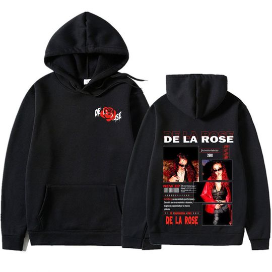 Discover De La Rose Album Trendy Double Sided Print hoodies Mens High Quality trendy gothic Oversized popluar pullover Casual Sweatshirts
