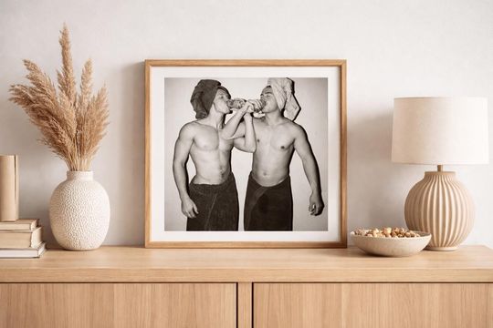 Discover Heated Rivalry Drinking in Towel Vertical Poster by Ilya Rozanov and Shane Hollander