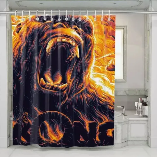Discover Fire Kong Skull Island Shower Curtain Set Bathroom Set For Bathroom Decor Best G