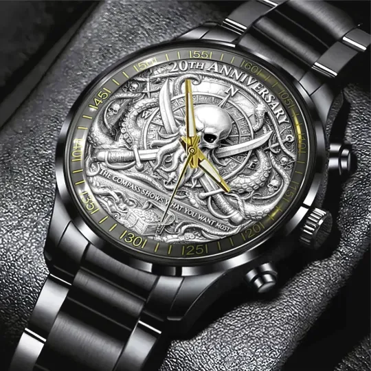 Discover Pirates of the Caribbean 20th Anniversary Black Stainless Steel Watch
