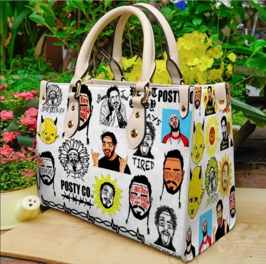 Post Malone Leather Handbag, Gift for Her Women