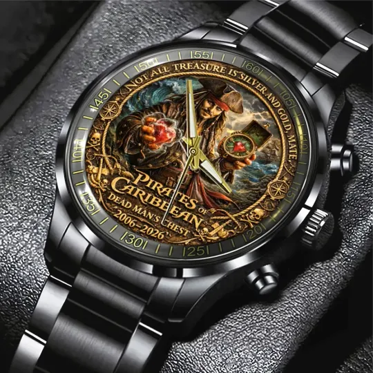 Discover Pirates of the Caribbean 20th Anniversary Black Stainless Steel Watch