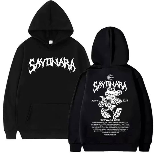 Discover Rapper Alvaro Diaz Sayonara Tour Album Merch Hoody Men's Women Retro Aesthetic Sweatshirt Y2K Fashion High Quality Fleece Hoodie