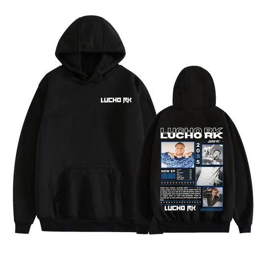 Discover Rapper Lucho Rk Album Tour 2025 Graphic Hoodies Men Women Vintage Gothic Long Sleeve Sweatshirts Fashion Casual Oversized Hoodie
