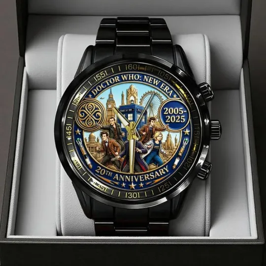 Doctor Who: Era 20th Anniversary Black Stainless Steel Watch 2005-2025