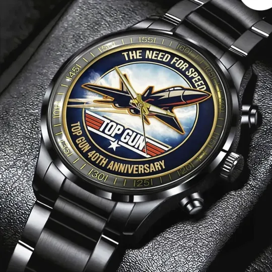 Discover Top Gun 40th Anniversary Black Stainless Steel Watch
