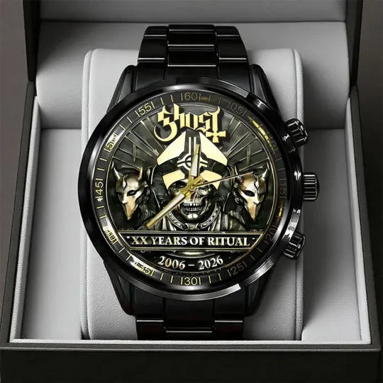 Discover Ghost Band 20th Anniversary 2026 Black Stainless Steel Watch
