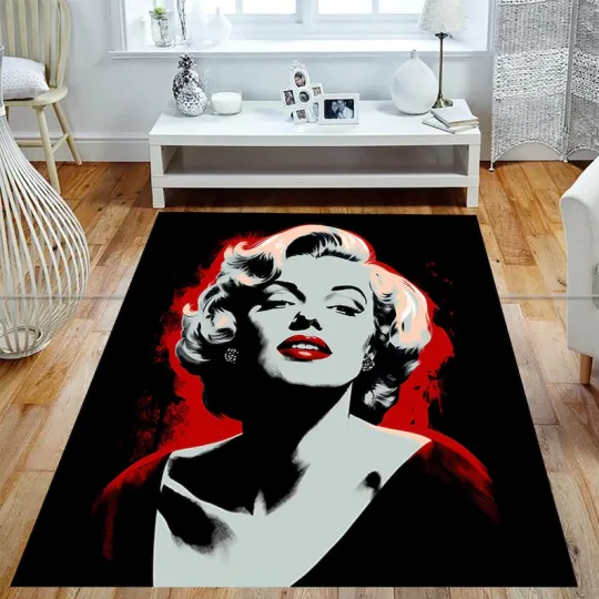 Discover Marilyn Monroe Rug, Marilyn Monroe, Movie Room Rug,Colorful Rug,Shining Rug, Liv