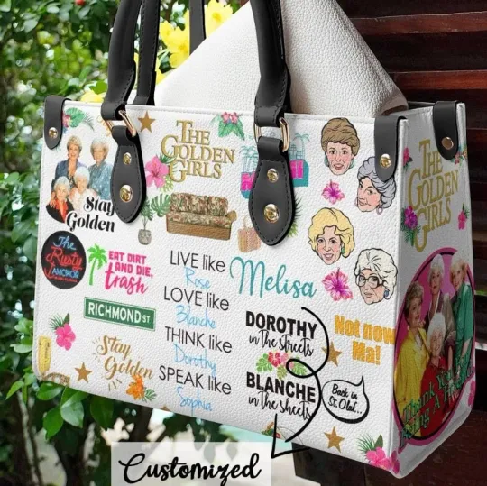 Discover The Stay Golden Leather Handbag, Gift for Her Women