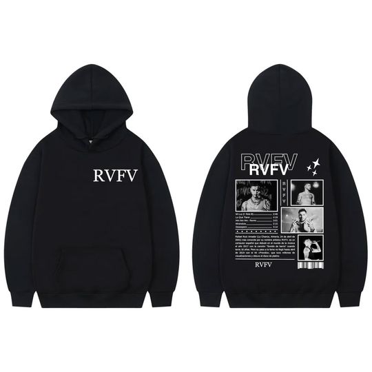 Discover Rapper RVFV Eltiburón Tour 2025 Graphic Hoodie Men Women Hip Hop Vintage Hooded Sweatshirts Fashion Casual Oversized Pullovers