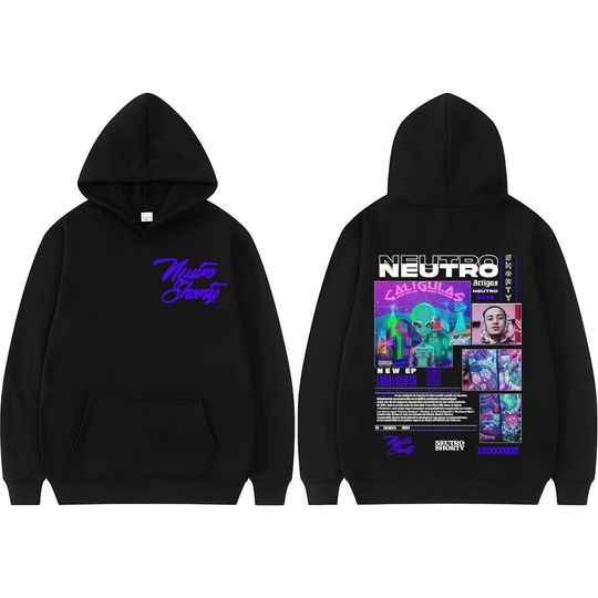 Discover Rapper Neutro Shorty Album Tour 2025 Merch Hoodie Men's Clothing Harajuku Hip Hop Long Sleeve Hoodies Casual Comfort Sweatshirts