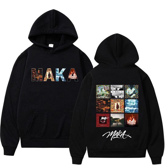 Discover Rapper Maka Music Album Tour 2025 Cover Hoodie Men Women Harajuku Gothic Clothes Hip Hop Hoodies High Quality Street Sweatshirts