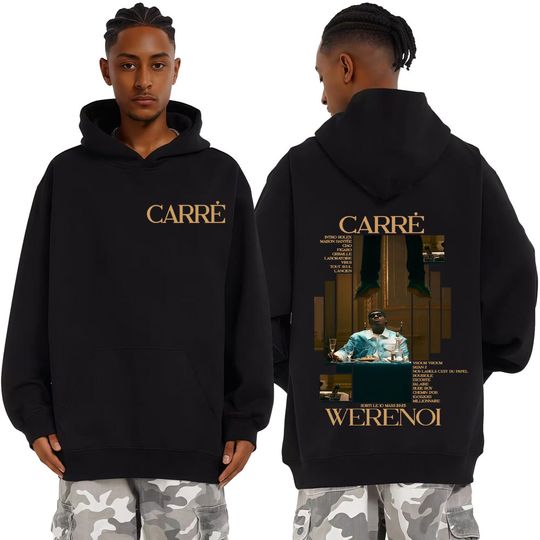 Discover Rapper WeRenoi Carré Album 2025 Cover Sweatshirt Men's Women Harajuku Hip Hop High Street Hoodie Comfort Casual Hot Sale Hoodies