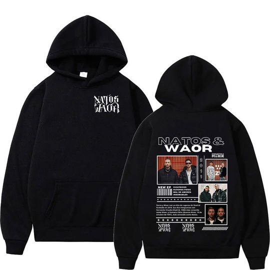 Discover Rapper NATOS WAOR Tour 2025 Album Hoodie Men Women Hip Hop Loose Pullover Sweatshirt Retro Long Sleeve Fashion Hooded Streetwear