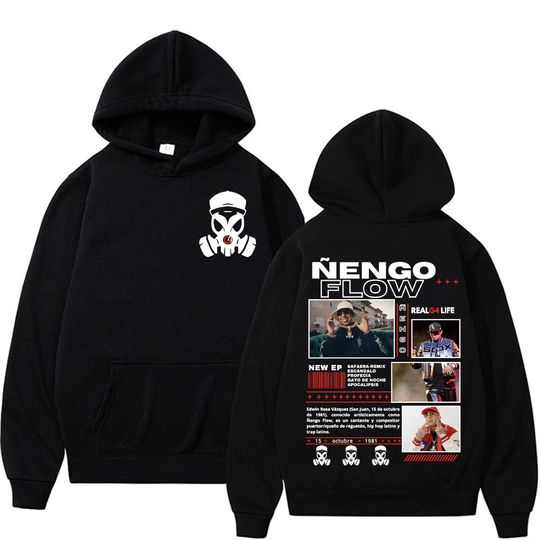 Discover Rapper Nengo Flow Real G4 Life Tour Graphic Sweatshirt Men Women Vintage Hip Hop Pop Music Hoody Fashion Casual Oversized Hoodie