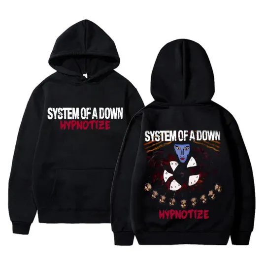 Discover Vintage Rock Band SYSTEM OF DOWN Hypnotize Print Hoodie Men Alternative Metal Music Sweatshirt Mens Gothic Harajuku Streetwear