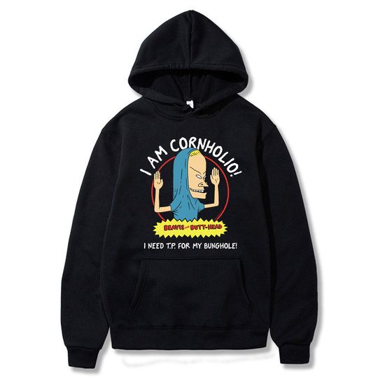 Discover I Am Cornholio Hoodie Beavis and Butt Head Sweatshirt I Need T P for My Bunghole Hoodies Beavis Scary Art Gift Men Clothes Tops