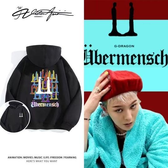 Discover G-Dragon Ubermensch 2025World Tour Kpop Women/men Hoodies Fan support pullover Fashion Hip Hop Y2k Long Sleeve Sweatshirt Hoodie