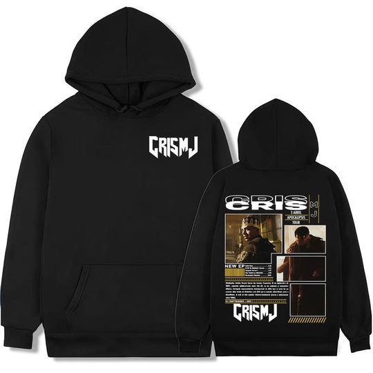 Discover Rap Singer Cris Mj Paocaijsis Tour 2025 Autumn/Winter Men's Women's Fashion Hip Hop Retro Super Large Cotton Hoodie