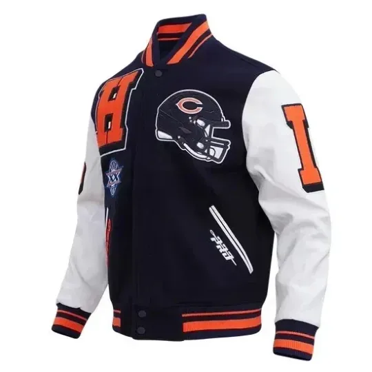 Chicago Bearss  Navy Blue Varsity Football Men's Jacket