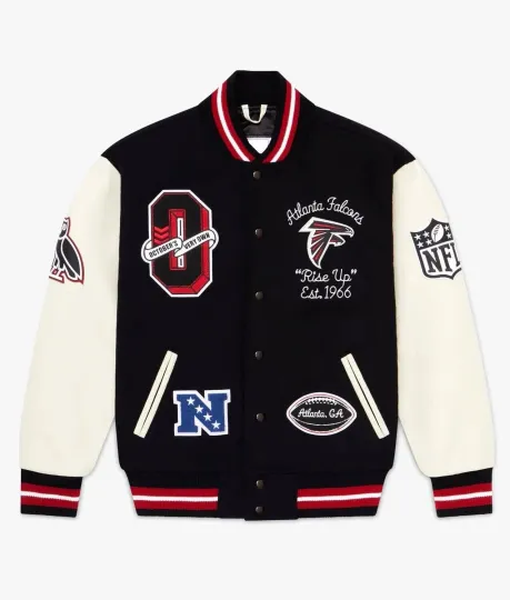 New football Atlanta Falconss Varsity Jacket Men's Black